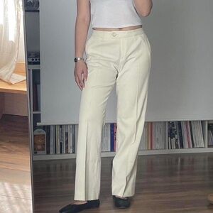 Elegant Cream Women's Pants